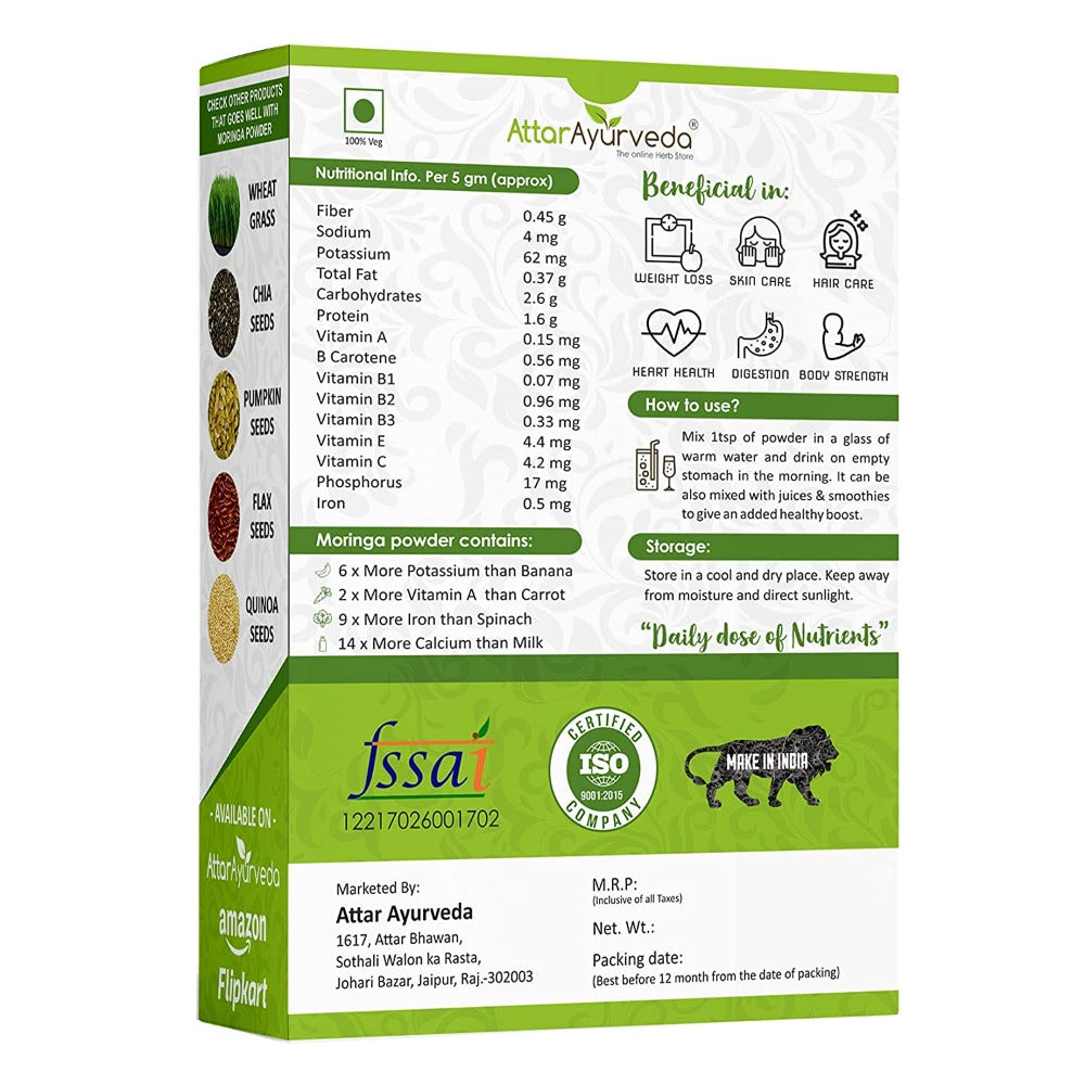 Attar Ayurveda Moringa Powder uses